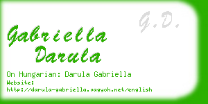 gabriella darula business card